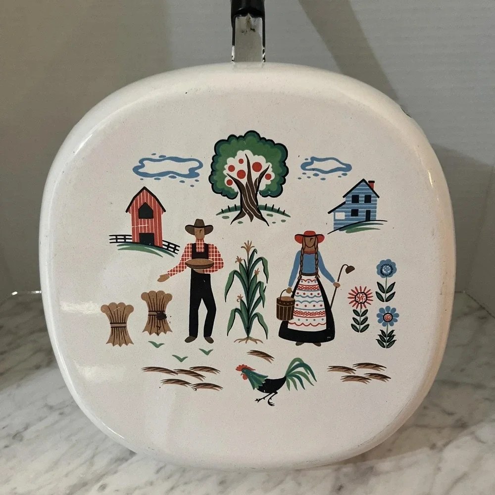 Rare VTG  Berggren enamelware 8